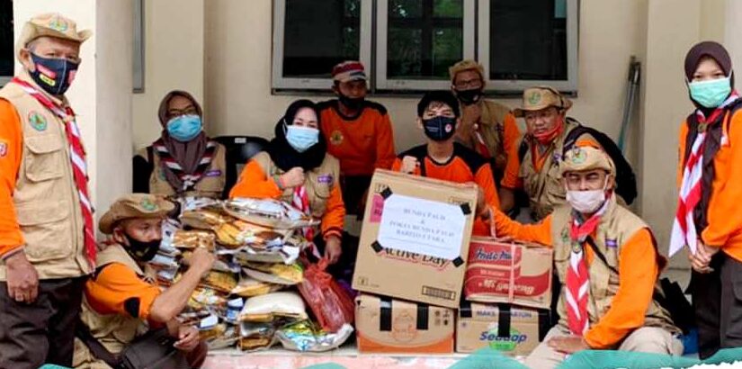 KWARCAB PRAMUKA BANTU KORBAN BANJIR.