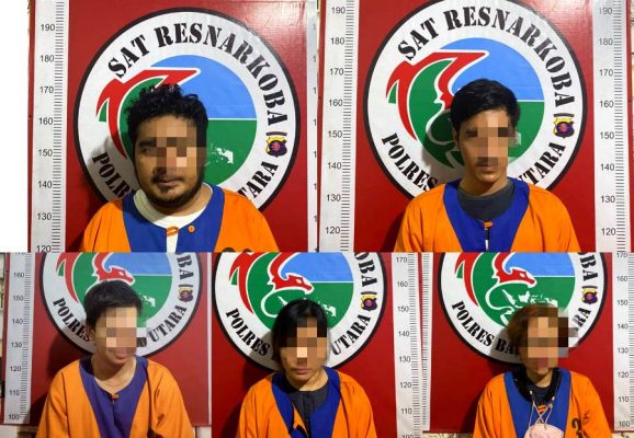 LIMA PELAKU NARKOBA DIAMANKAN